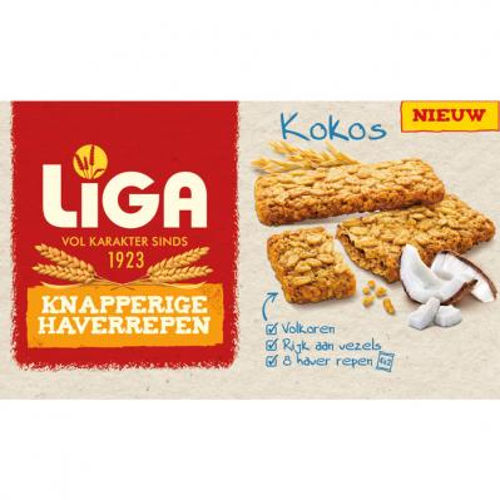 Liga Crispy Oat Bars with Coconut (4 x 2 pieces)