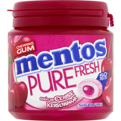 Mentos pure fresh gum cherry flavour 50pieces 97g Cherry Candy Price in  India - Buy Mentos pure fresh gum cherry flavour 50pieces 97g Cherry Candy  online at