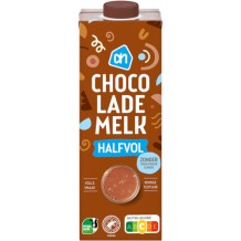 AH Chocolademelk Halfvol Zonder Toegevoegde Suiker (1 liter)