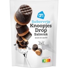 AH Knoopjesdrop Zout Salmiak Suikervrij (120 gr.)