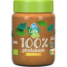 AH Biologische 100% Pindakaas met Stukjes Pinda (350 gr.)