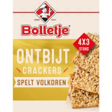 Bolletje Ontbijtcrackers Spelt Volkoren (4 x 3 stuks)