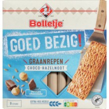 Bolletje Goed Bezig Krokante Graanrepen Choco Hazelnoot (210 gr.)