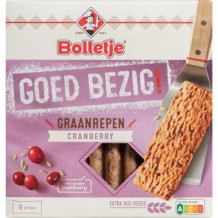 Bolletje Goed Bezig Crispy Cereal Bars Cranberry (210 gr.)