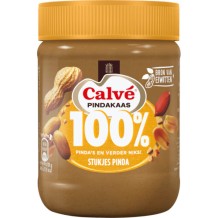 Calvé 100% Pindakaas Grof Gemalen (350 gr.).