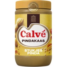 Calvé peanut butter with nut pieces (1 kg.))