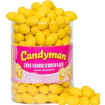 Candyman Lemon Shaped Gum with Sour Powder (1300 gr.)