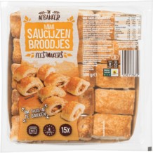 De Afbakker Mini Saucijzen Broodjes (15 stuks)