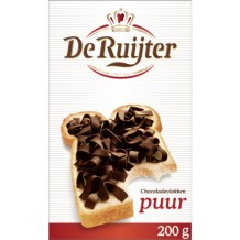 De Ruijter Chocolade Vlokken Puur (200 gr.)