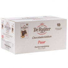 De Ruijter Dark Chocolate Flakes Portion Packs (80 x 15 gr.)