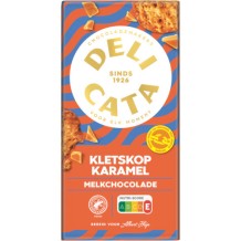 Delicata Milk Chocolate Bar Kletskop & Caramel (150 gr.)