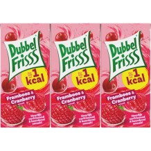 DubbelFrisss Raspberry & Cranberry 1 Kcal (6 x 200 ml.)