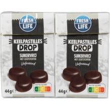 Freshlife Suikervrije Keelpastilles Drop (2 x 44 gr.)