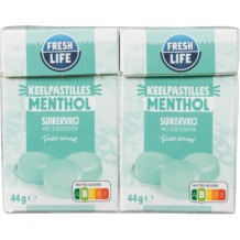 Freshlife Sugarfree Throat Pastilles Menthol (2 x 44 gr.)