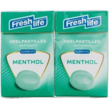 Freshlife Sugarfree Throat Pastilles Menthol (2 x 50 gr.)