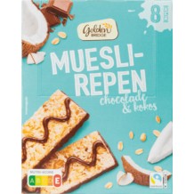 Golden Bridge Mueslirepen Chocolade & Kokos (8 x 25 gr.)