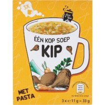 De Hete Ketel Eén Kop Soep Kip (3 x 11 gr.)