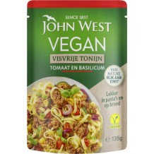 John West Vegan Visvrije Tonijn met Tomaat en Basilicum (135 gr.)