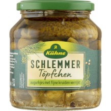 Kühne Schlemmertöpfchen Small Gherkings with Herbs (530 gr.)