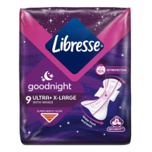 Libresse Ultra Goodnight Wing Maandverband Extra (9 stuks)