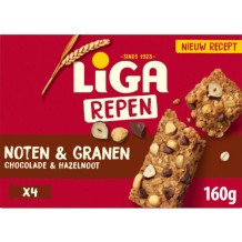 Liga Repen Noten & Granen Chocolade & Hazelnoot (4 stuks)