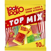 Look-O-Look Topmix Candy Laces and Sour Stripes (10 pieces)