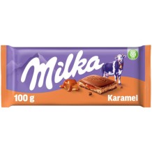 Milka Alpenmelk Chocolade Caramel Reep (100 gr.)