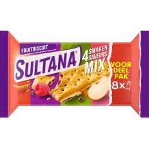 Sultana Fruit Biscuit 4 Flavours (8x3 stuks)