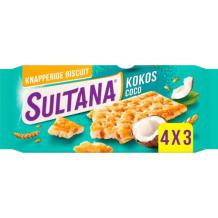 Sultana Knapperige Biscuit Kokos (4 x 3 stuks)