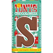 Tony's Chocolonely Letter Bar S Milk Marzipan (180 gr.)