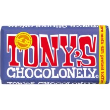 Tony's Chocolonely Chocolade Donkere Melk Pretzel/Toffee (180 gr.)