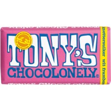 Tony's Chocolonely Chocolade Wit, Framboos & Knettersuiker (180 gr.)