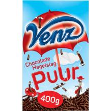 Venz Chocoladehagel puur (400 gr.)