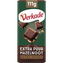 Verkade Chocolade 75% Cacao Extra Puur Hazelnoot (111 gr.)