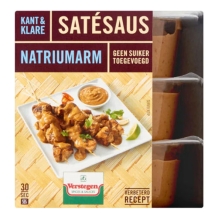 Verstegen Satésaus kant-en-klaar natriumarm (3 x 80 ml.)