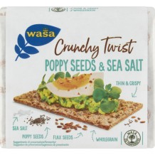 Wasa Crunchy Twist Poppy Seeds & Sea Salt (245 gr.)