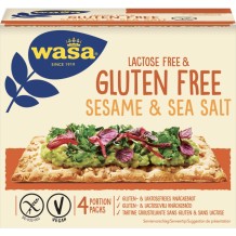 Wasa Crackers Gluten Free & Lactose Free Sesame Sea Salt (240 gr.) 